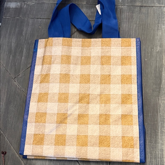 Bath & Body Works reusable Checkered Tote with Blue Accents. New!! - Picture 3 of 3